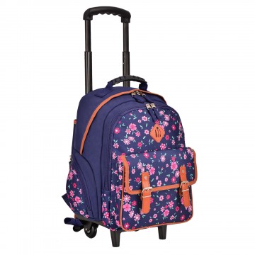 Sac à dos Cartable à roulettes Pois 42 cm Sac scolaire Adapté du CE2 jusqu'au Collège
