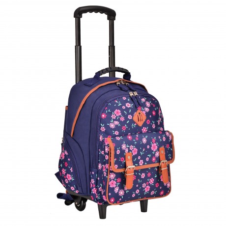 Sac à dos Cartable à roulettes Pois 42 cm Sac scolaire Adapté du CE2 jusqu'au Collège