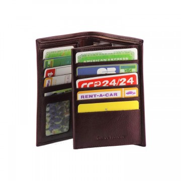 GRAND CLASSIQUE - Portefeuille en cuir Marron N1281 - Portefeuille homme
