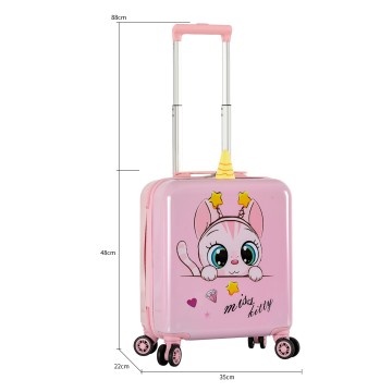 Valise cabine rigide Kids MISS KITTY 4 roues 45/48/22cm