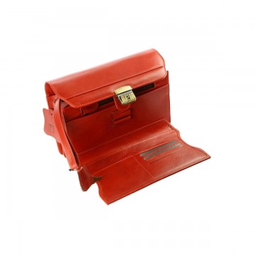 Sacoche/Pochette à main homme cuir TK0118 Cuir italien CAMEL/ORANGE - Cadeau homme