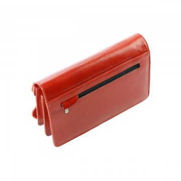 Sacoche/Pochette à main homme cuir TK0118 Cuir italien CAMEL/ORANGE - Cadeau homme
