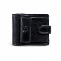 Portefeuille cuir Noir N1528 Portefeuille à l'italienne. portefeuille homme