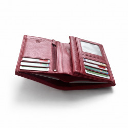 Portefeuille Design pour homme/femme en cuir rouge N1323