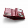 Portefeuille Design pour homme/femme en cuir rouge N1323
