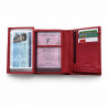 Portefeuille Design pour homme/femme en cuir rouge N1323