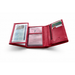 Portefeuille Design pour homme/femme en cuir rouge N1323