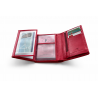 Portefeuille Design pour homme/femme en cuir rouge N1323