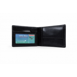 Portefeuille à l'italienne Cuir noir N1181 Porte-monnaie homme
