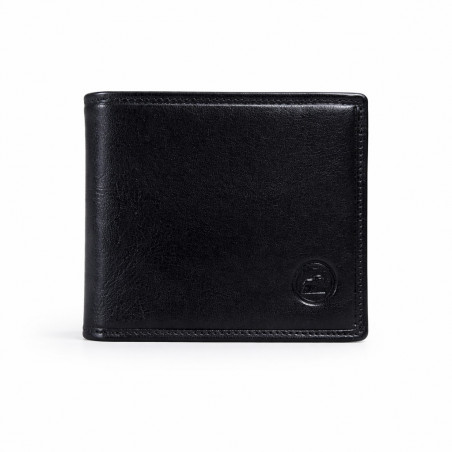 Portefeuille à l'italienne Cuir noir N1181 Porte-monnaie homme Cadeau prête à offrir ou s'offrir