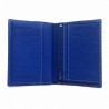 Portefeuille en cuir grainé bleu 1830 - design. solide. résistant - 15 x 10.5 cm