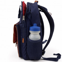 Snowball Sac à Dos pour  Fleurs 42x32x17 cm Polyester 900D Bleu Rose 15L POUR CM1CM2