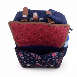 Snowball Sac à Dos pour  Fleurs 42x32x17 cm Polyester 900D Bleu Rose 15L POUR CM1CM2