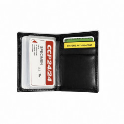 Porte-cartes en cuir NOIR