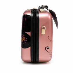 Vanity Case Rigide Rose Gold avec poignée et bandoulière - Madisson.