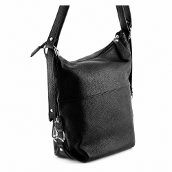 2 EN 1 Sac à main Sac à dos en cuir de vachette N1267 Noir Achat/cadeau utile
