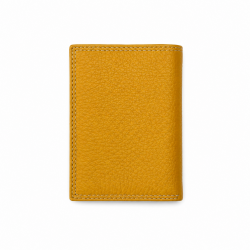 Cadeau/Achat utile - Porte cartes/billets cuir gariné Jaune
