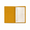 Cadeau/Achat utile - Porte cartes/billets cuir gariné Jaune