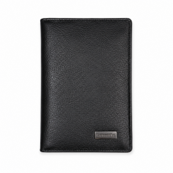 Cadeu utile Homme/Femme - Porte papiers en cuir de vachette lisse N1279 NOIR