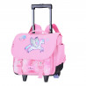 Sac à roulettes Rose Snowball "Dream Like A Unicorn" pour élèves de CP, CM1, CM2.