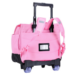 Sac à roulettes Rose Snowball "Dream Like A Unicorn" pour élèves de CP, CM1, CM2.