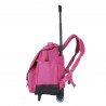Sac à dos à roulettes rose CHERRY pour les élèves de CM1 et CM2.