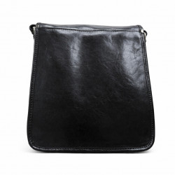 Sac bandoulière cuir. sac en cuir Italien. Noir