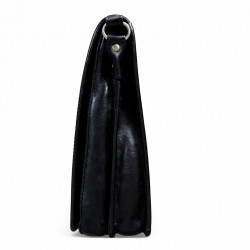 Sac bandoulière cuir. sac en cuir Italien. Noir