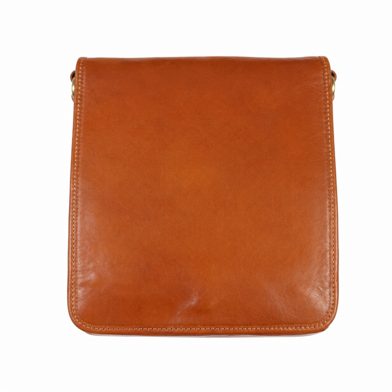 Sac bandoulière cuir souple. sac en cuir Italien. Ines N1273 Marron Camel