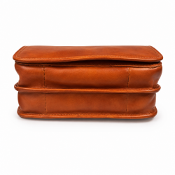 Sac bandoulière cuir . sac en cuir Italien. Marron Camel