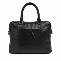 Sac à main de femme en cuir de vachette, porté main ou épaule, modèle sculpté 37x27x15 cm, incluant un cadeau surprise.