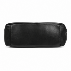 Sac à main de femme en cuir de vachette, porté main ou épaule, modèle sculpté 37x27x15 cm, incluant un cadeau surprise.