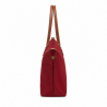 Sac SHOPPING / ETUDIANTE / VOYAGE - Nylon et Cuir SYNT. Très résistant - 50X32 CM
