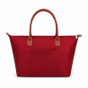 Sac SHOPPING / ETUDIANTE / VOYAGE - Nylon et Cuir SYNT. Très résistant - 50X32 CM