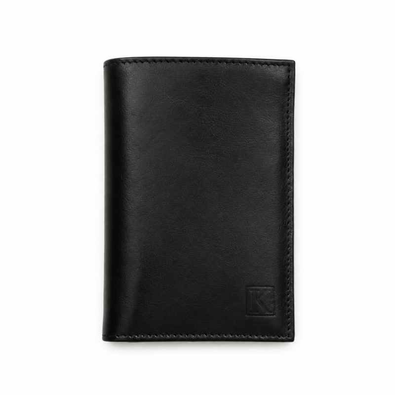 Portefeuille cuir noir TK245 + CADEAU / Noël, une Fête, un Anniversaire