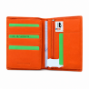 Portefeuille cuir orange FANCIL portefeuille homme/femme. classique et moderne à la fois