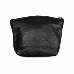 Petite trousse de toilette de voyage Cuir noir TK128 16X12 cm.