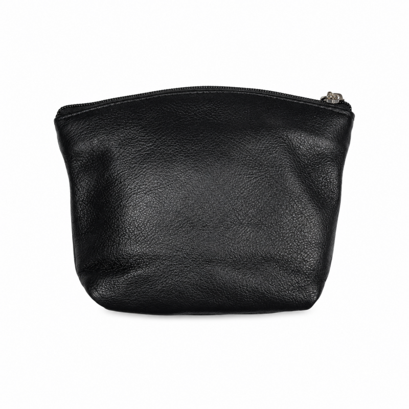 Petite trousse de toilette de voyage Cuir noir TK128 16X12 cm.