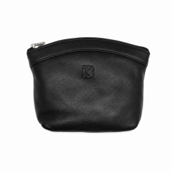 Petite trousse de toilette de voyage Cuir noir TK128 16X12 cm.