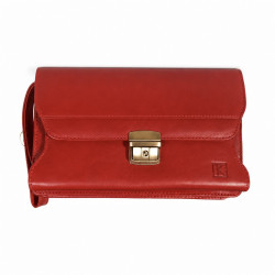 Sacoche/Pochette à main homme cuir TK0118 Cuir italien CAMEL/ORANGE - Cadeau homme