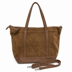 Sac shopping Sac étudiante Cuir velours PARME II N1083 Beige