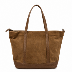 Sac shopping Sac étudiante Cuir velours PARME II N1083 Beige