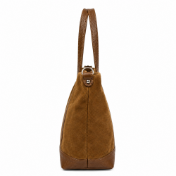 Sac shopping Sac étudiante Cuir velours PARME II N1083 Beige