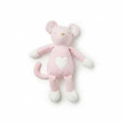 Peluche souris maman bebe, multicolore