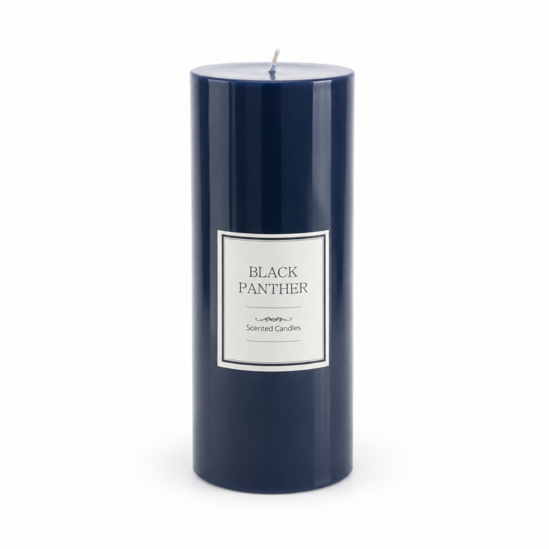 Bougie Cylindrique  "GLASS SCENTED0 CANDLE" 13x7 cm BLEU