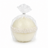 Bougie Ronde CANDLE Mariage  diamètre 10 cm BLANC
