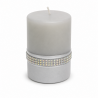 Bougie Cylindrique "LAURA" 18x7 cm GRIS