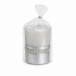 Bougie Cylindrique "LAURA" 14x7 cm GRIS