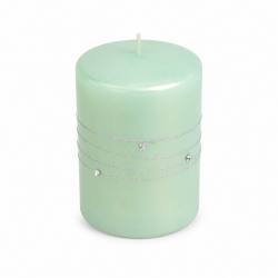 Bougie Cylindrique "ONYX" 18x7 cm  VERT