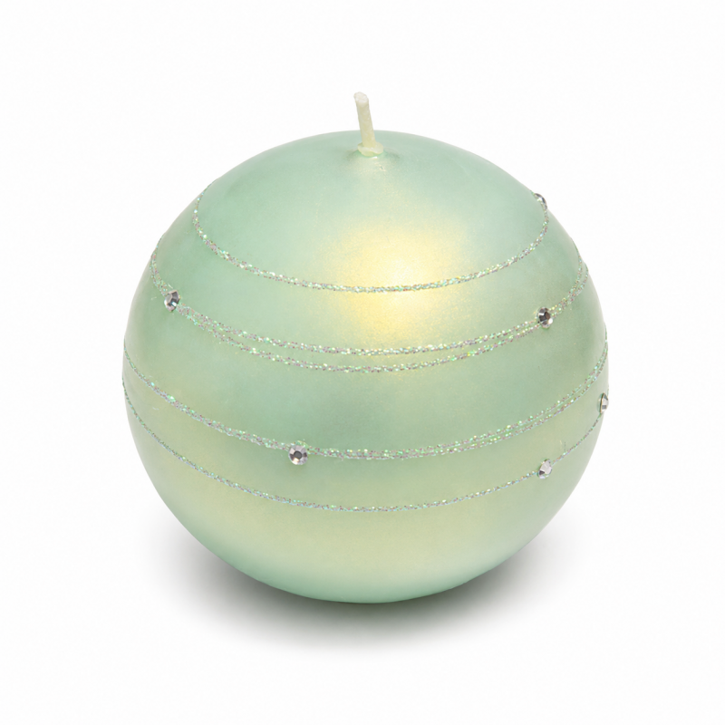 Bougie Ronde "ONYX" diamètre 12 cm VERT